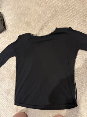 Black Long Sleeve sweater apt9 with embellished neckline and bodice.